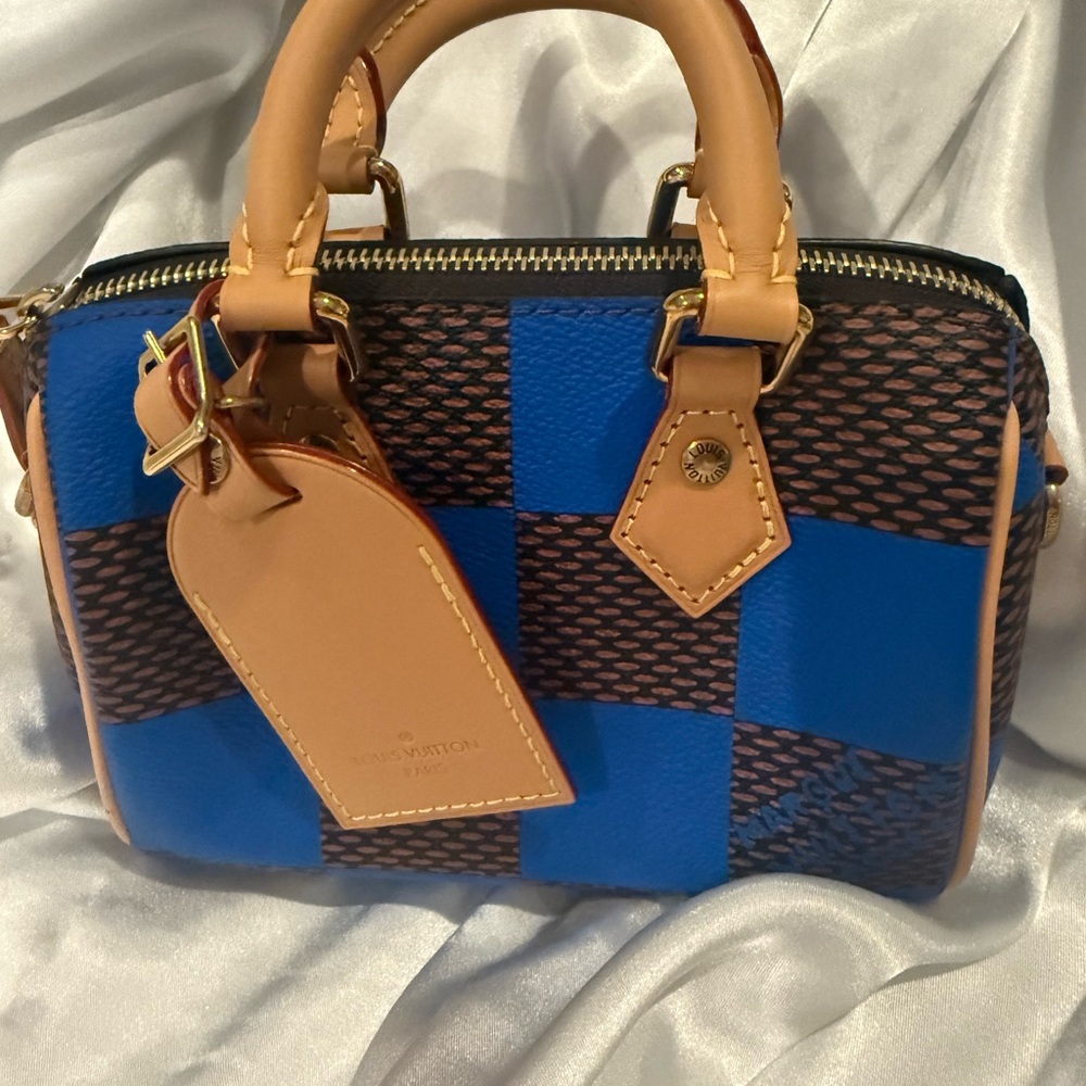 Louis Vuitton Nano Speedy in Blue Damier Canvas